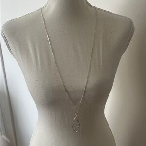 LC Lauren Conrad Silver-Tone Long Pendant Necklace
